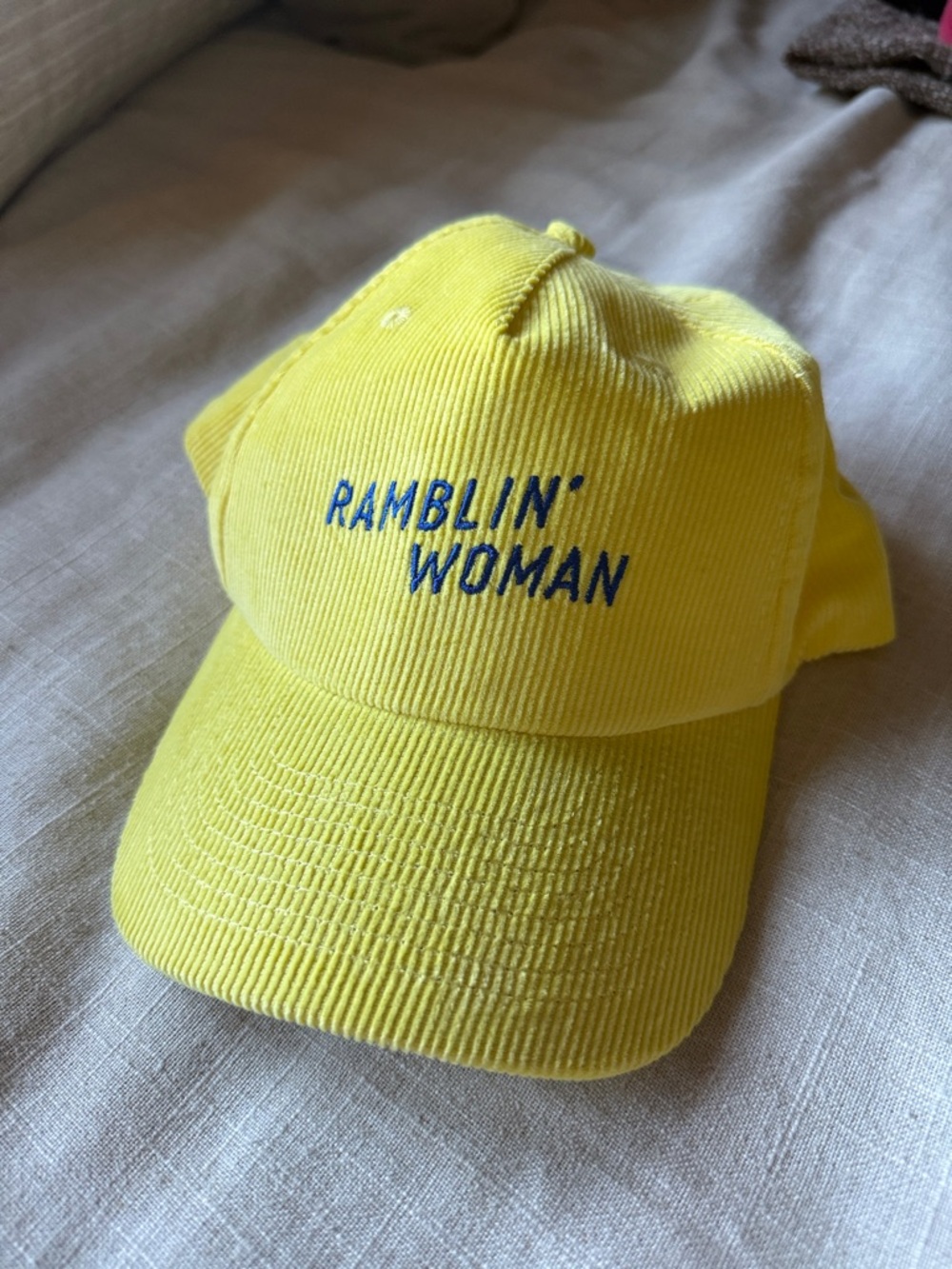 Ramblin' Woman Yellow Corduroy Baseball Cap